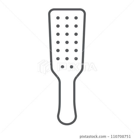 Sex spanking paddle thin line icon, sex toy and adult, bdsm sign, vector graphics, a linear pattern on a white background, eps 10. Sex spanking paddle thin line icon, sex toy and adult, bdsm sign, vector graphics, a linear pattern on a white background, eps 10. 110708751