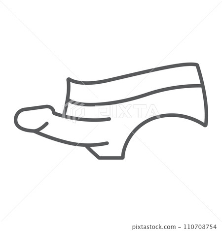 Strapon thin line icon, sex toy and adult, lesbian sign, vector graphics, a linear pattern on a white background, eps 10. Strapon thin line icon, sex toy and adult, lesbian sign, vector graphics, a linear pattern on a white background, eps 10. 110708754