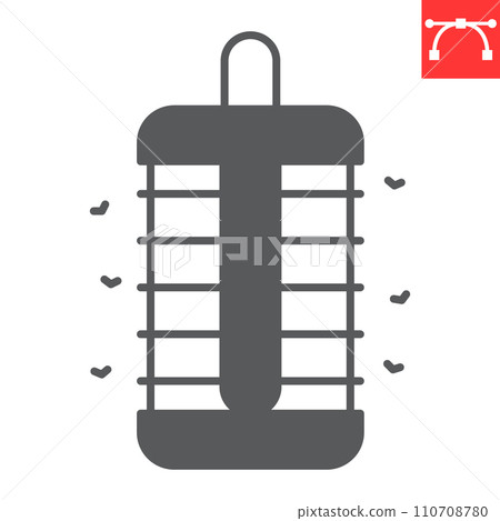 Insect trap glyph icon, pest control and kill mosquito, electric insect trap icon vector icon, vector graphics, editable stroke solid sign, eps 10. Insect trap glyph icon, pest control and kill mosquito, electric insect trap icon vector icon, vector graphics, editable stroke solid sign, eps 10. 110708780