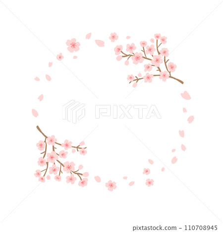 Cherry blossom vector illustration frame 110708945