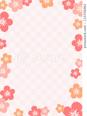 日式梅花背景插畫 日式梅花背景插畫 110708962
