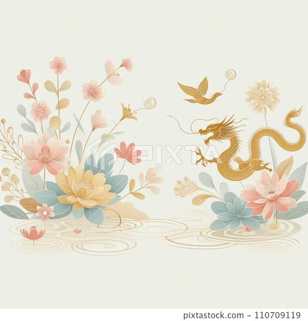 Japanese spring Japanese pattern frame 110709119