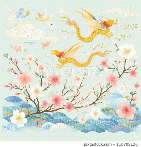 Japanese spring Japanese pattern frame 110709120