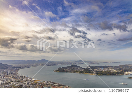 The beautiful Kanmon Strait separating Honshu and Kyushu The beautiful Kanmon Strait separating Honshu and Kyushu 110709977