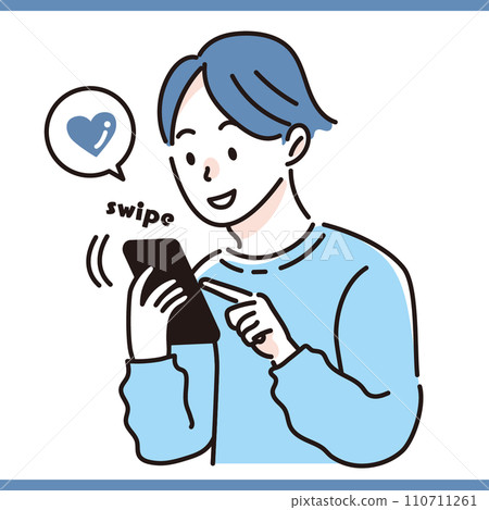 A man communicating with his wife on a smartphone 01 A man communicating with his wife on a smartphone 01 110711261