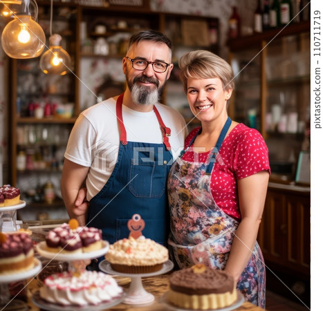 AI-generated content. the owners of the cake shop 110711719