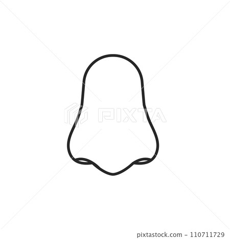 Nose organ icon for smell and rhinoplasty surgery 110711729