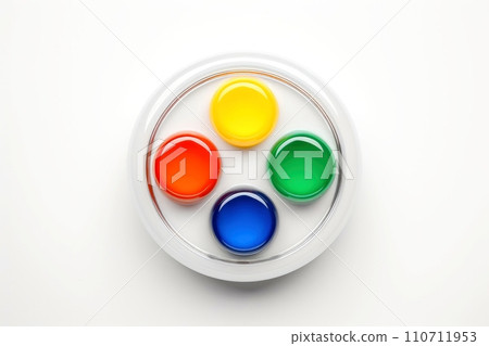 Abstract high tech button on white background, Generative AI Abstract high tech button on white background, Generative AI 110711953
