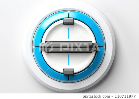 Abstract high tech button on white background, Generative AI Abstract high tech button on white background, Generative AI 110711977