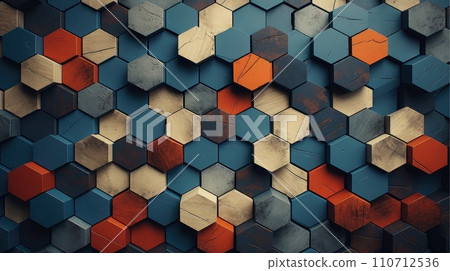 Wood marquetry wall parquet, abstract pattern background, Generative AI illustration Wood marquetry wall parquet, abstract pattern background, Generative AI illustration 110712536
