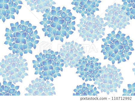 Hydrangea pattern seamless both horizontally and vertically 110712992