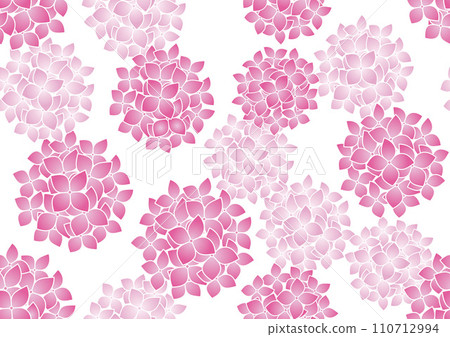Hydrangea pattern seamless both horizontally and vertically 110712994