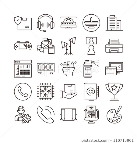 device artificial intelligence technology icon set device artificial intelligence technology icon set 110713901