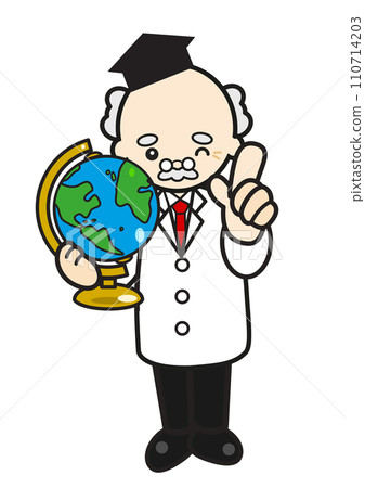 Doctor with a globe 110714203