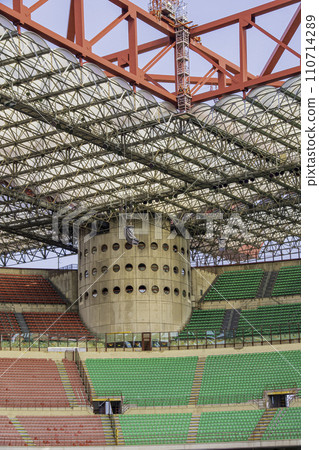 Scenery of San Siro stadium in Milan, the sacred place of football Scenery of San Siro stadium in Milan, the sacred place of football 110714289