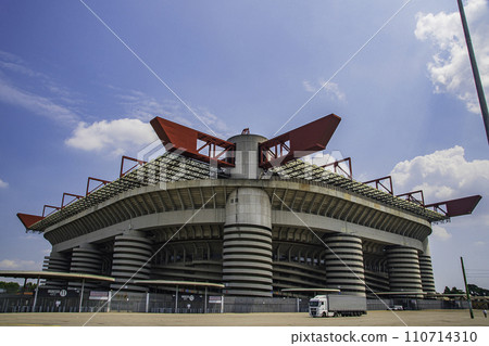 Scenery of San Siro stadium in Milan, the sacred place of football 110714310