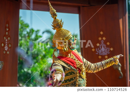 Art culture Thailand Dancing in masked khon in literature ramayana Art culture Thailand Dancing in masked khon in literature ramayana 110714526