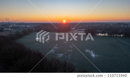 Frosty Sunrise Over the Countryside Frosty Sunrise Over the Countryside 110715940