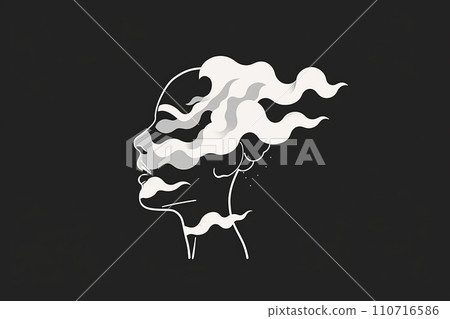 Heart art AI image 36 that abstractly and artistically expresses a troubled mind and complex psychological state. 110716586