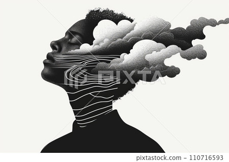 Heart art AI image 39 that abstractly and artistically expresses a troubled mind and complex psychological state. Heart art AI image 39 that abstractly and artistically expresses a troubled mind and complex psychological state. 110716593