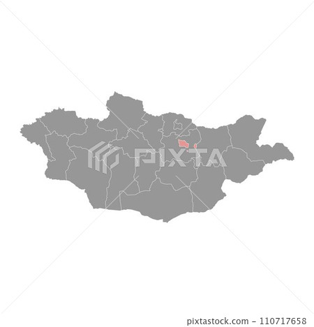 Ulaanbaatar map, administrative division of Mongolia. Vector illustration. Ulaanbaatar map, administrative division of Mongolia. Vector illustration. 110717658
