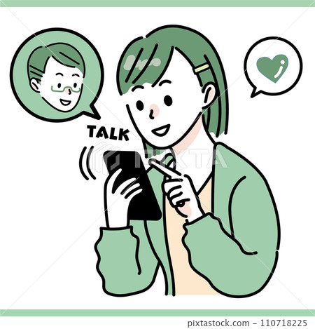 一位女士透過智慧型手機與丈夫溝通 02 110718225