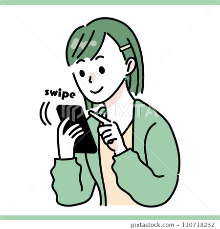 A woman playing games on a smartphone 02 110718232