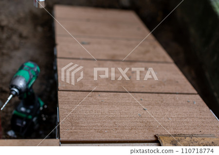 Wood deck construction 110718774