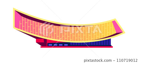 National Library in Sejong - flat design style single isolated image 110719012