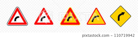 Curve road sign vector design 110719942