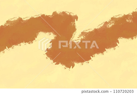 Artistic background material with brown lines drawn with a brush on a yellow background Artistic background material with brown lines drawn with a brush on a yellow background 110720203