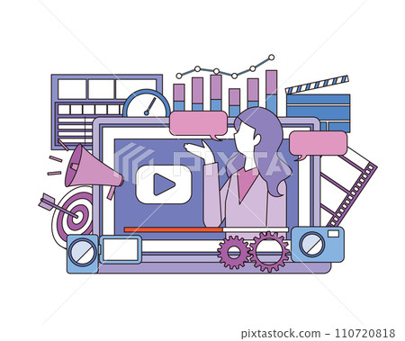 Video marketing image illustration 110720818