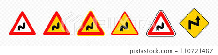 Series of curves road sign vector design 110721487