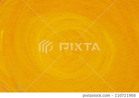 Yellow watercolor painting on paper background. 110721908
