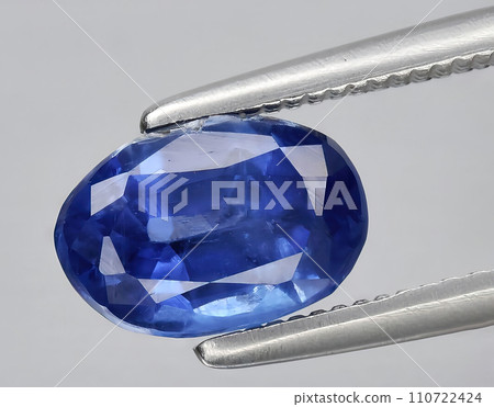 natural blue kyanite gem on the background 110722424