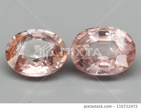 natural light pink zircon gem on the background 110722472