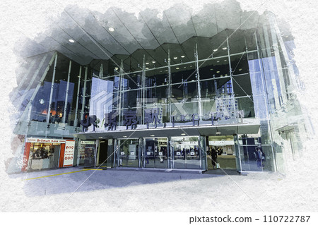 Watercolor style JR Tokyo Station Nihonbashi Exit Chiyoda-ku, Tokyo 110722787
