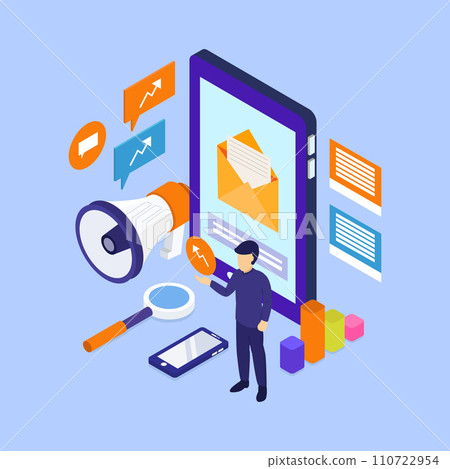 Isometric email marketing 110722954