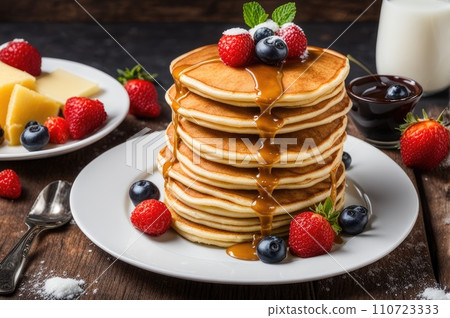 stack of very thin pancakes. traditional for Russian pancake week. Shrove tide stack of very thin pancakes. traditional for Russian pancake week. Shrove tide 110723333
