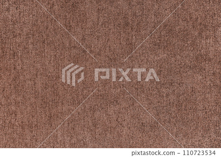 Plain brown velours fleecy upholstery fabric texture background. Plain brown velours fleecy upholstery fabric texture background. 110723534