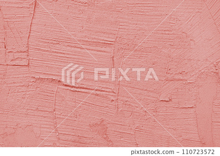 Stucco plaster surface background texture of red painted cement, concrete wall 110723572