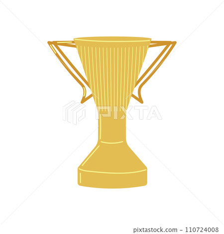 Gold Cup winner prize sports competitions games.Trophy cup of the champion. Vector illustration. Gold Cup winner prize sports competitions games.Trophy cup of the champion. Vector illustration. 110724008