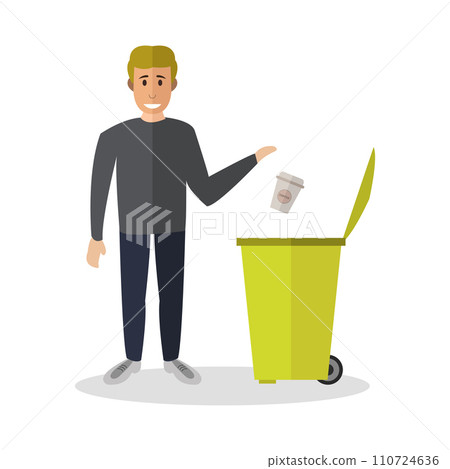 Throwing garbage 110724636