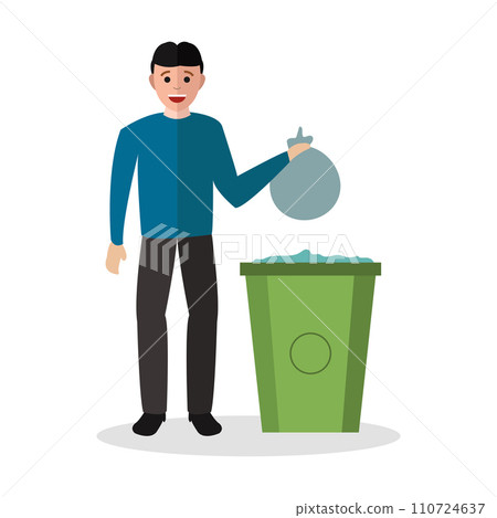 Throwing garbage Throwing garbage 110724637
