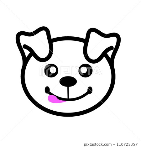 Illustration of white puppy face Illustration of white puppy face 110725357