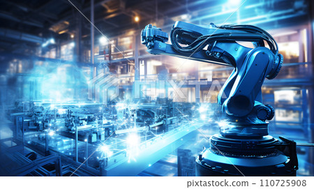Factory of the future with robot arms Factory of the future with robot arms 110725908
