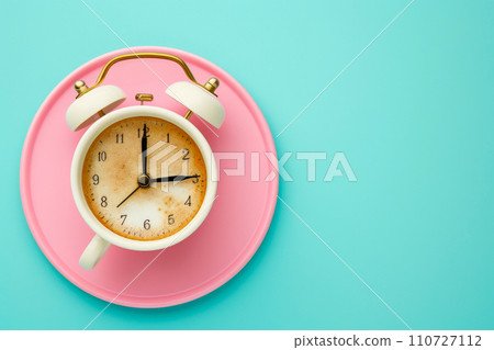 Caffeine Countdown: Pink Clock on Blue Background Caffeine Countdown: Pink Clock on Blue Background 110727112