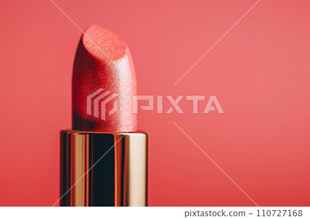 Radiant Grace: Close-up of Elegant Peach Lipstick Radiant Grace: Close-up of Elegant Peach Lipstick 110727168