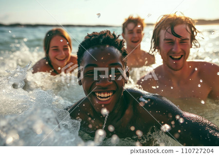 Radiant Beach Moments: Young Adults in Action Radiant Beach Moments: Young Adults in Action 110727204
