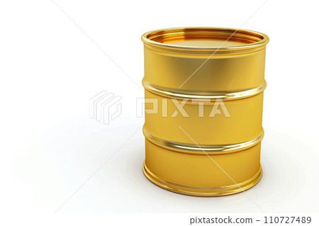 Shining Gold: Isolated Oil Barrel Shining Gold: Isolated Oil Barrel 110727489
